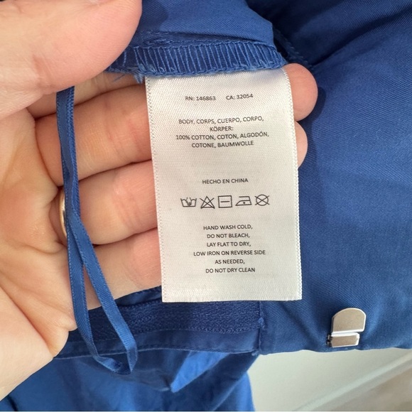 Mare Mare X Anthropologie Cobalt Blue Curved Hem Cropped Wide Leg Pants Medium - Picture 9 of 9